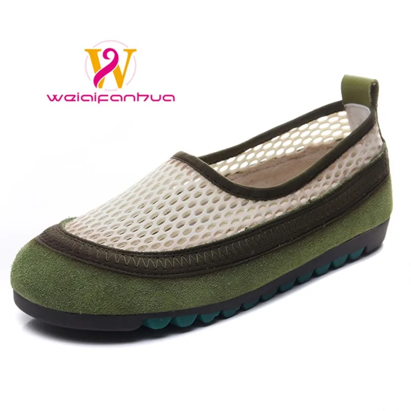 

Sandals Made of Soft Cowhide Leather, 2026 New Style, Retro Mesh Upper, Cute Little Shoes for Women, Flat Sole Single Shoes