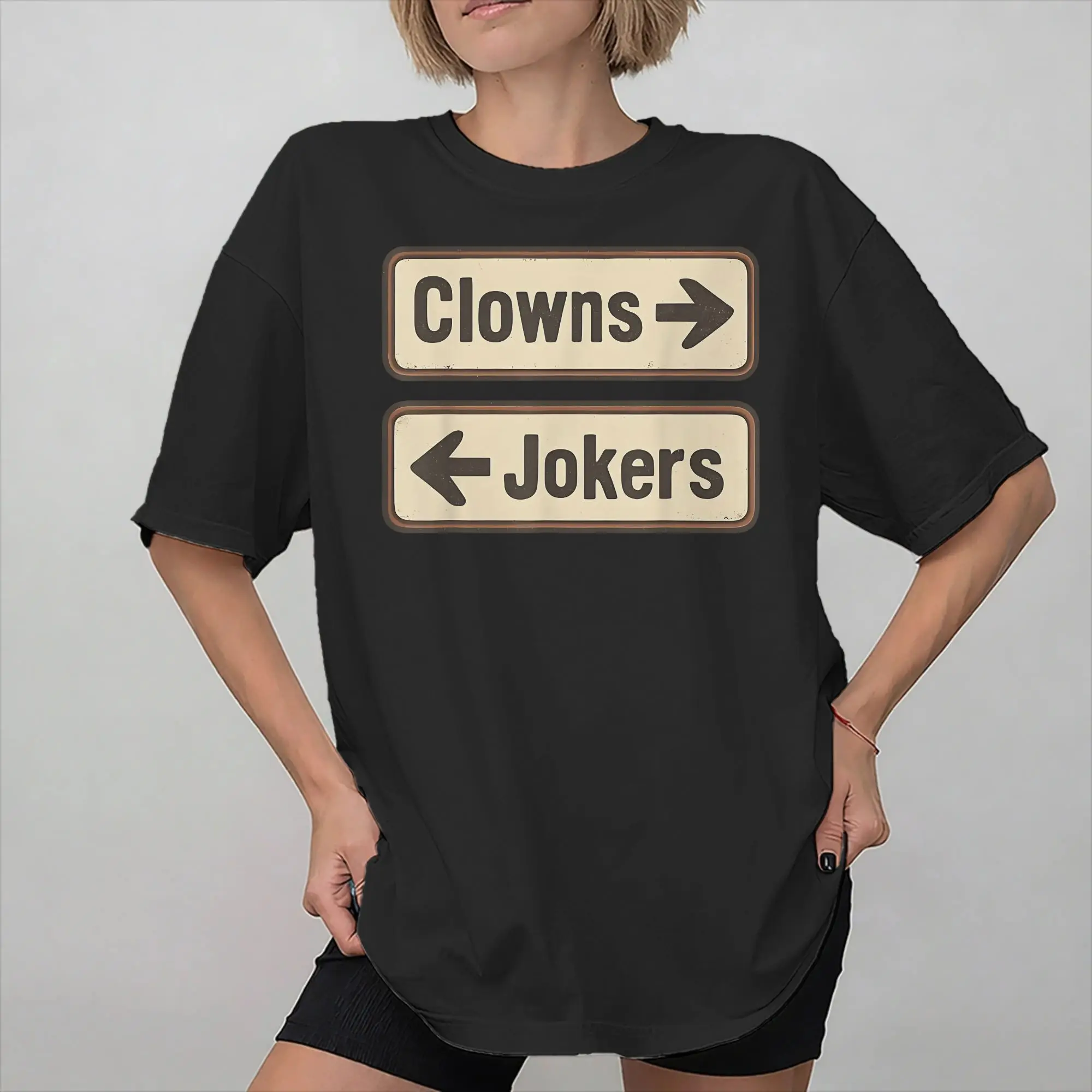 Direction Clowns to The Left Jokers to The Right Merch Men Women T Shirt Cotton Tee Printed  T-shirt Clothes