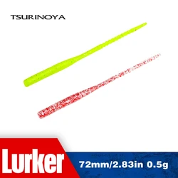 TSURINOYA Ajing Soft Fishing Lure 72mm 0.5g12PCS  LURKER Artificial Rockfish  Luminous UV Swimbaits Jig Lure Wobber Worm Bait