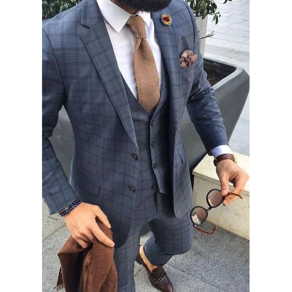 

Stylish Men Suits 3 Pieces Jacket Pant Vest High Quality Single Breasted Business Formal Occasion Male Clothing Design 2025