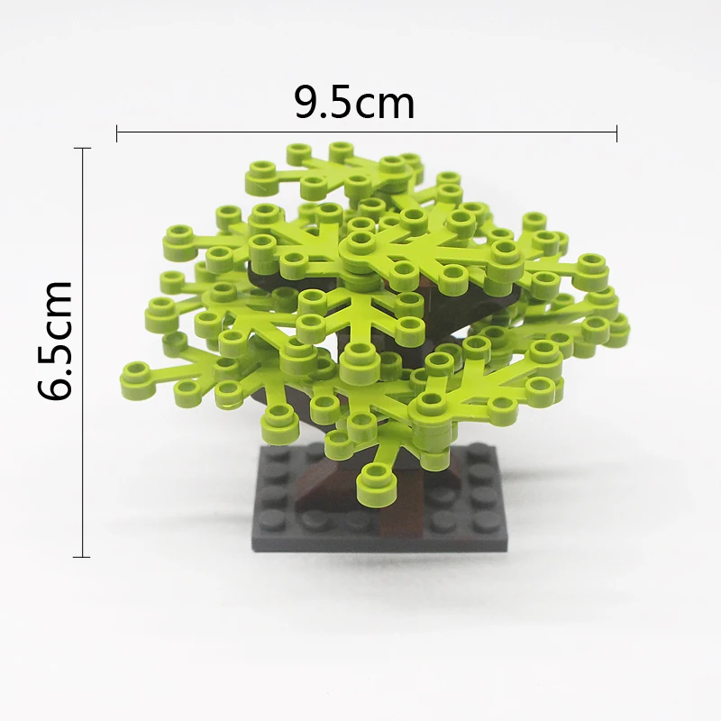 MOC Garden Plants Forest Trees Model Building Blocks Urban Greening Plants DIY Garden Accessories Bricks Toys for Children