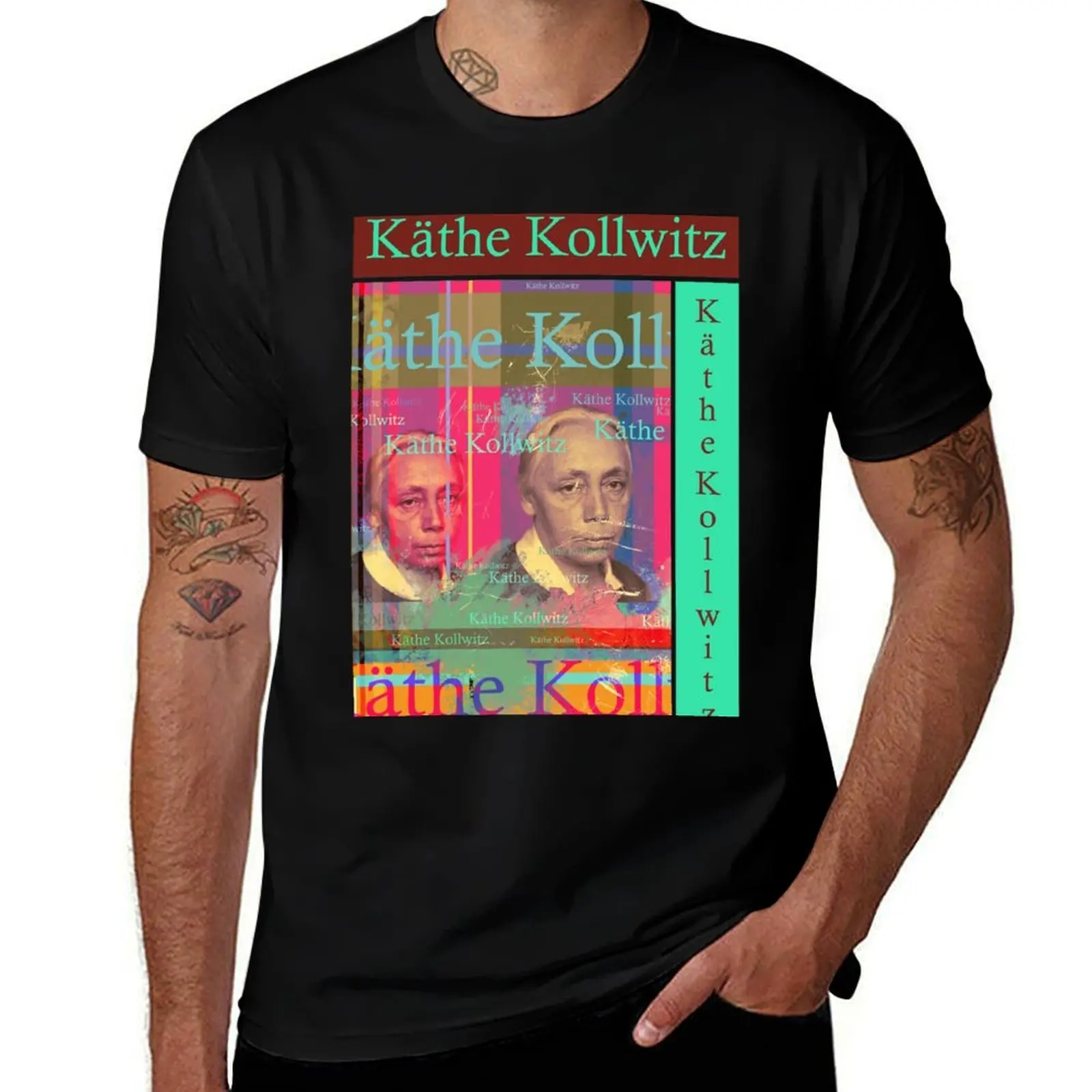 Beautiful K?the Kollwitz portrait, aesthetic collage of the well-known German artist and sculptor T-Shirt