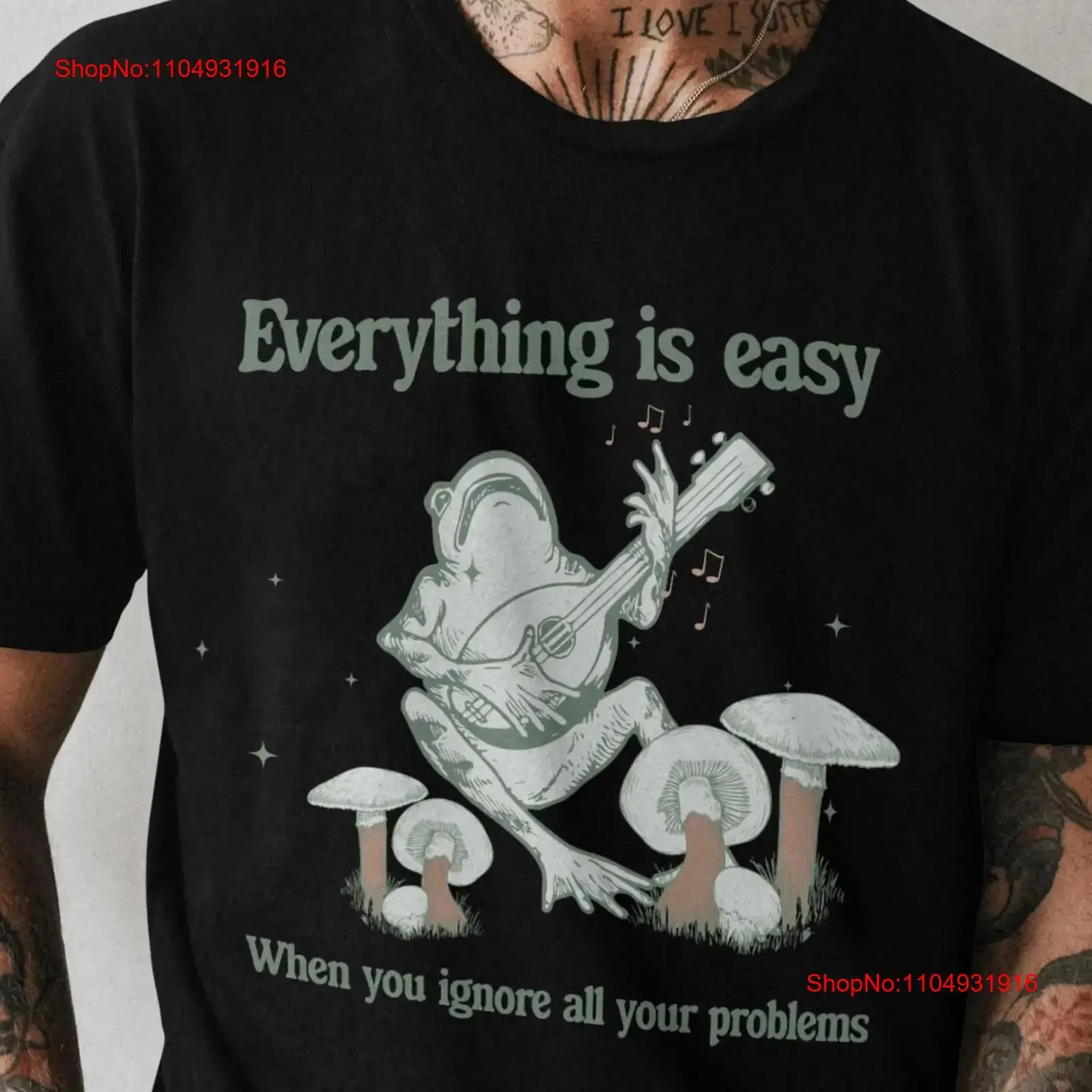 

Everything Is Easy Funny T shirt Meme Viral Frog Procrastination Cursed Unhinged vintage Washed fashion streetwear Soft Unisex