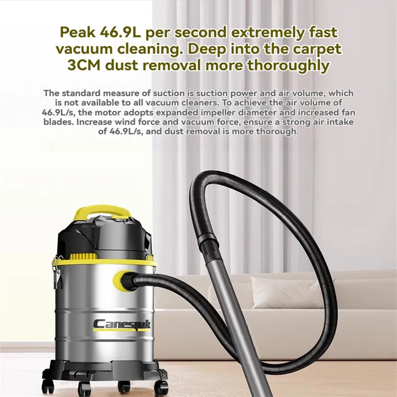 

3 in 1 Vacuum Cleaner 3300W Wet and Dry Vacuum Cleaner Industrial Vacuum Cleaner for Hotels Malls Warehouses Car Washes