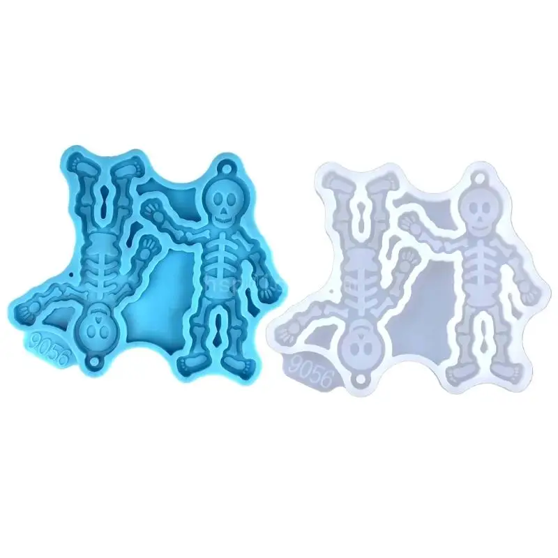 Epoxy Assembled Decor Mold Geometric Skeleton Earrings Pendant Mold Phone Keychain Pendant Silicone Mold for Decor