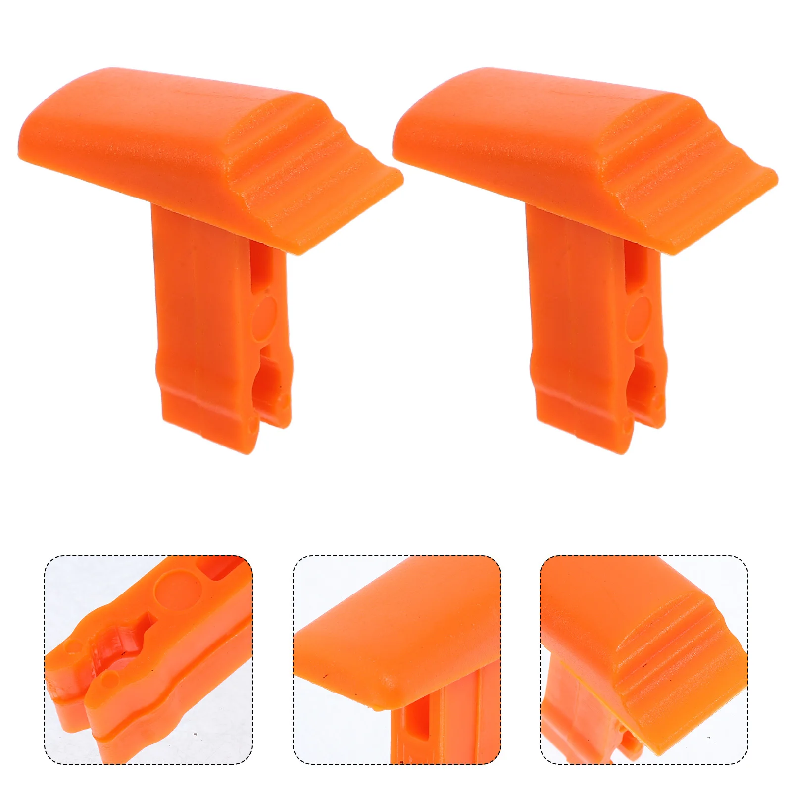 10pcs Telescopic Switch Orange 1.26X1.26X0.59In Extension Ladder Spare Parts Plastic Button Replacement Ladder Accessories Lock