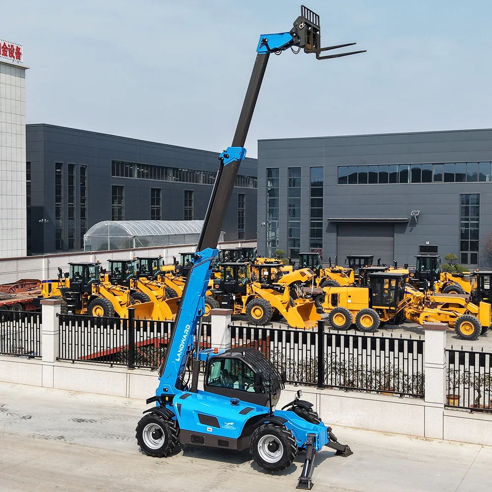 Telescopic Boom Handler For High-Level Stacking In Outdoor Storage Areas Of Warehouses Logistics Centers And Large Factories