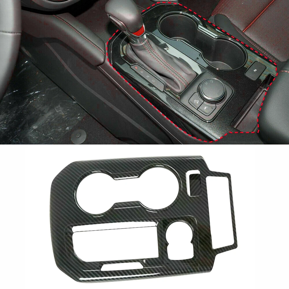 

2 шт., накладки на панель коробки передач автомобиля из углеродного волокна для Chevrolet Blazer 2019-2021