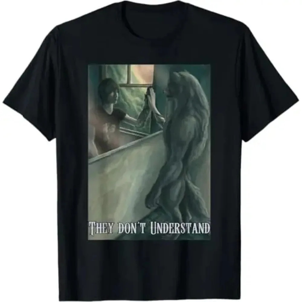 [100% Cotton] Werewolf Ripping Meme Alpha Wolf Werewolf Literally Me T-Shirt Golf Gift T-Shirt For Men And Women