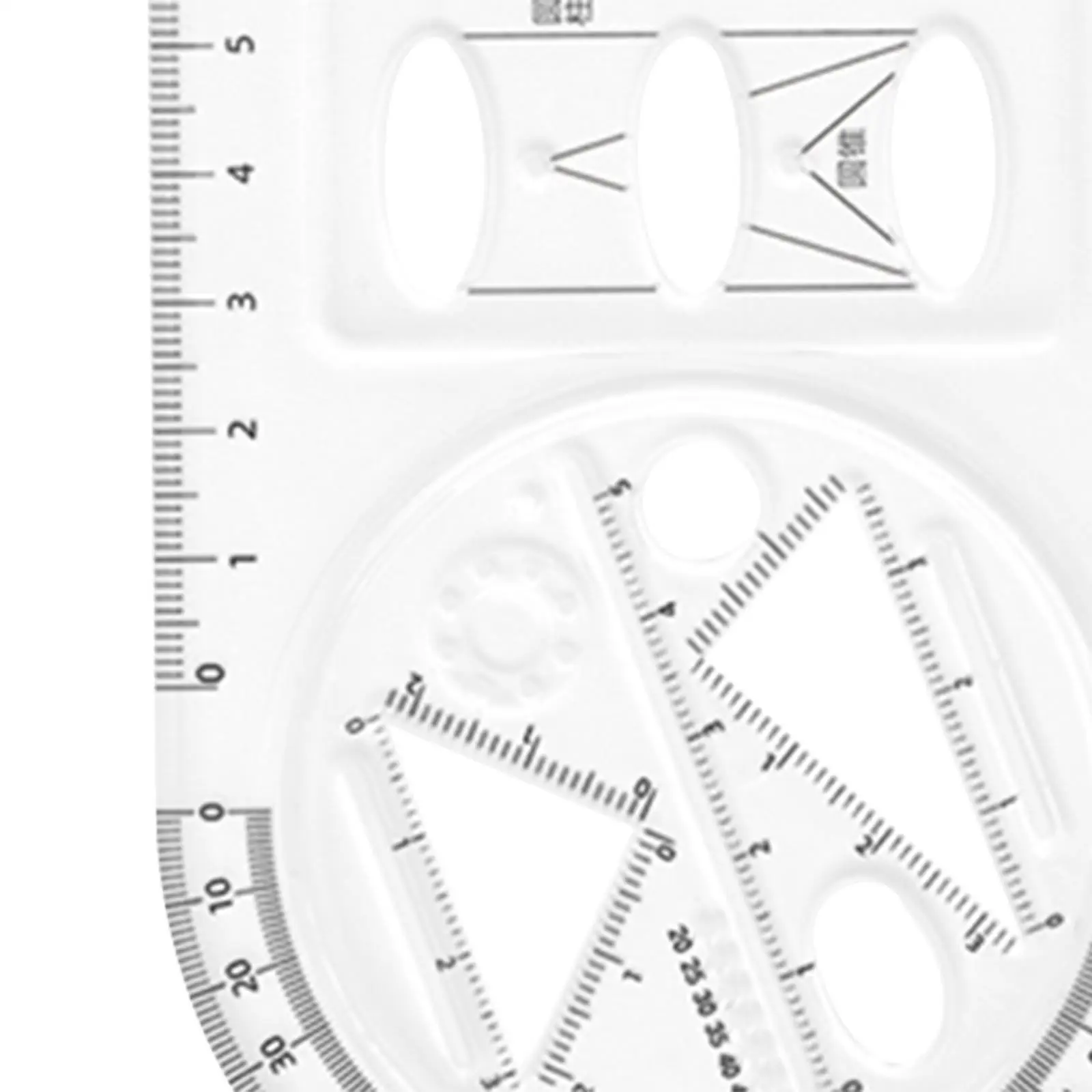 

Geometric Ruler Drawing Template Transparent Rotatable Protractor Drafting Ruler Measuring Tool for Building Supplies Office