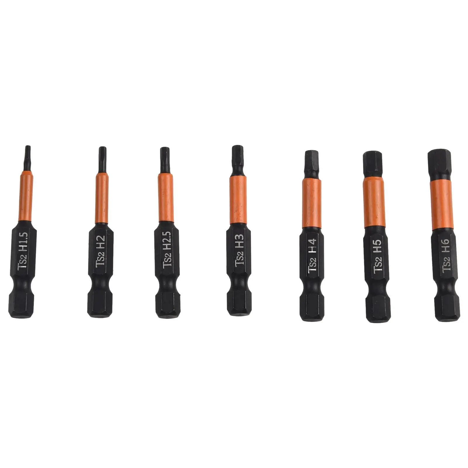 7 Pcs Screwdriver Bit Magnetic Hex Head 1/4 Shank Screwdriver Bit Electric Hexagonal Bit Screwdriver Socket Bit H1.5-H6