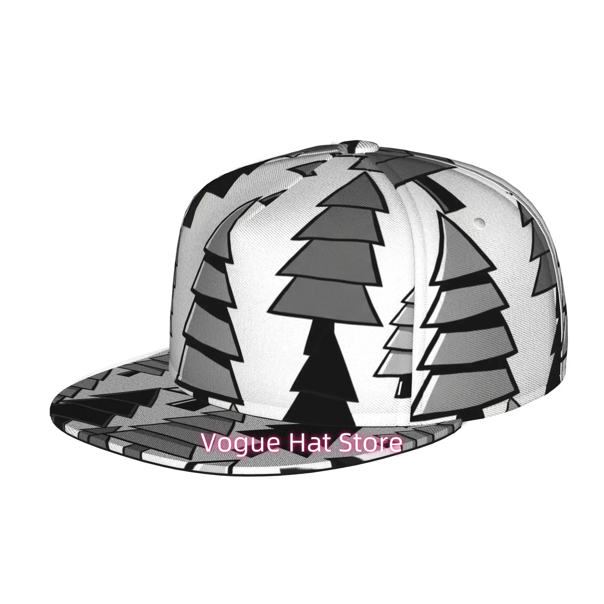 Men'S And Women'S Baseball Cap, Abstract Tree Pattern Adjustable Snap-On Brim, Flat-Top Design - Suitable for Casual Outdoor Act