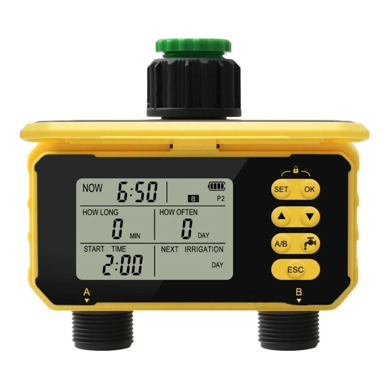 Advanced Solar Irrigation Timer Controller Functional Outdoor Digital Irrigation Timer Valves for Lawns and Vegetable