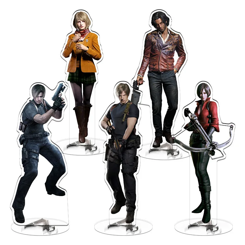 RE4 Resident Evil 4 Castle Reset Leon Scott Kennedy Keychain Acrylic Stand Model Plate Gift Wholesale Game Related Products