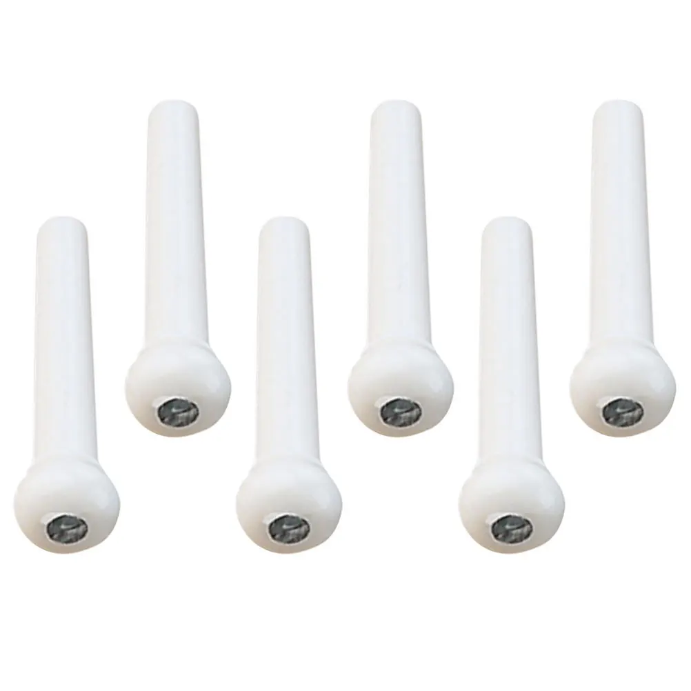 6 قطعة من دبابيس جسر الجيتار الصوتي البلاستيكية القوية وخفيفة الوزن مجموعة الخنازير لملحقات القيثارة الكلاسيكية الشعبية تعزيز #3