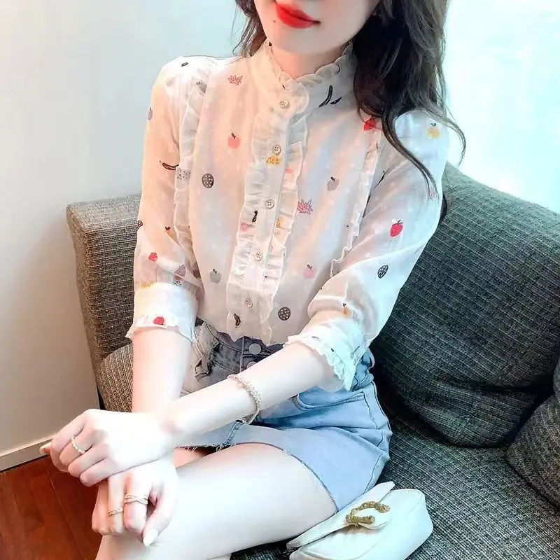 

Summer New Fashion Floral Blouse Women Chiffon Sleeveless Top