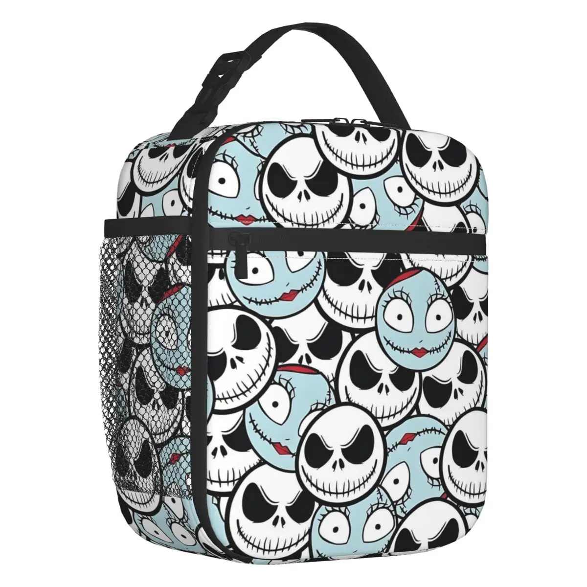 

Многоразовые коробки для завтрака на заказ Jack Skellington, женские герметичные живые скелетоны-холодильники, термоизолированная сумка для обеда, офисная работа