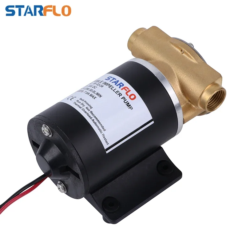 Customizable 12V 24V 30LPM Marine Brass Impeller Pump Flexible Water Pump for Deck Washing with OEM Support