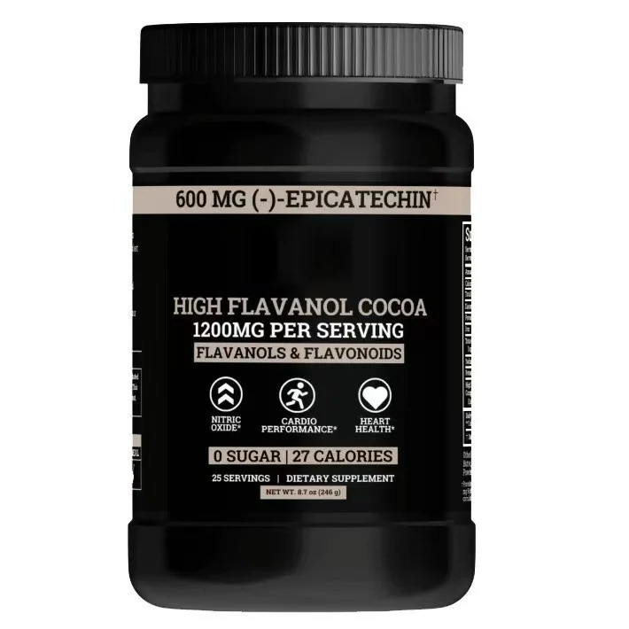 Cacao en Polvo Sin Azúcar, Bebida Sólida con 1200mg de Oligoelementos, para Consumir con Leche, Yogur o Smoothies