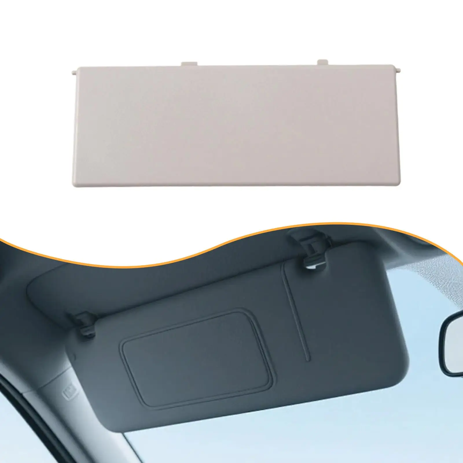 Sun Visor Vanity Makeup Mirror Cover PC ABS Easy Install Anti Glare Replacement for Volvo S60L 2014-2019
