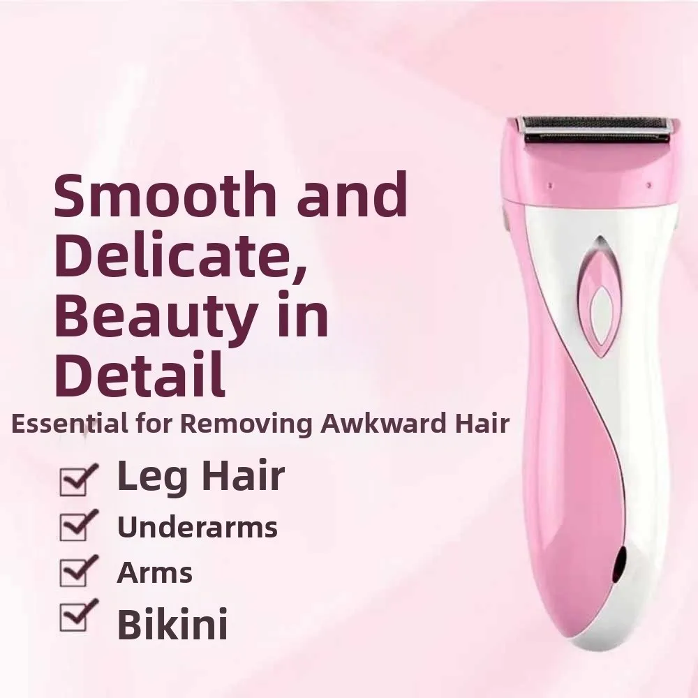 

Portable Design Electric Lady Shaver Painless Technology Cleaning Function Woman beard grooming Sensitive Area USB Charging