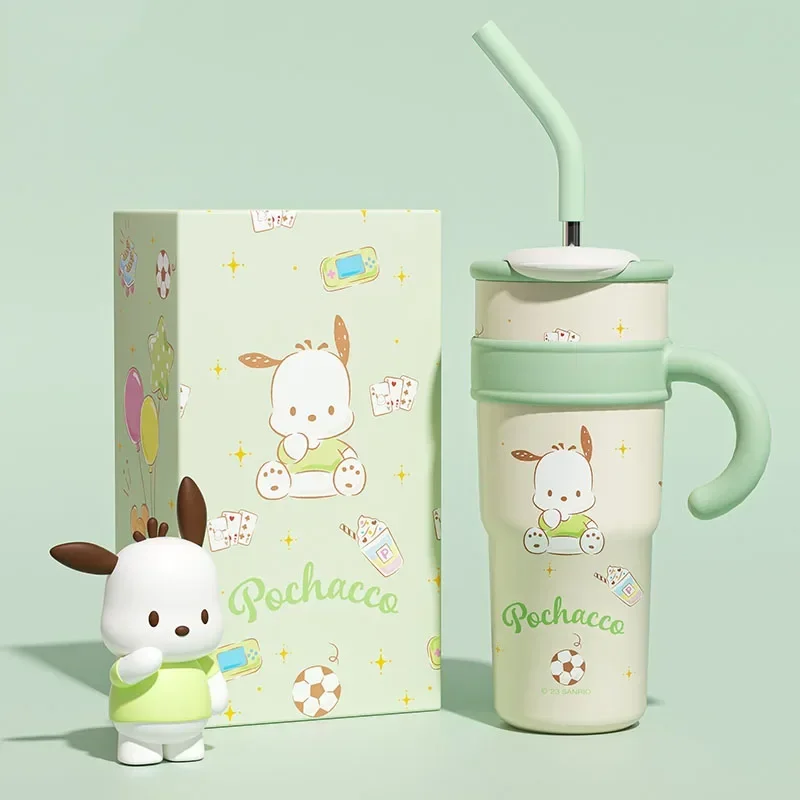 

Sanrio Figure Pochacco Melody Kawaii Thermal Insulation Cup Large Capacity Straw Thermos Cup Water Bottle Stainless Bottle Gifts