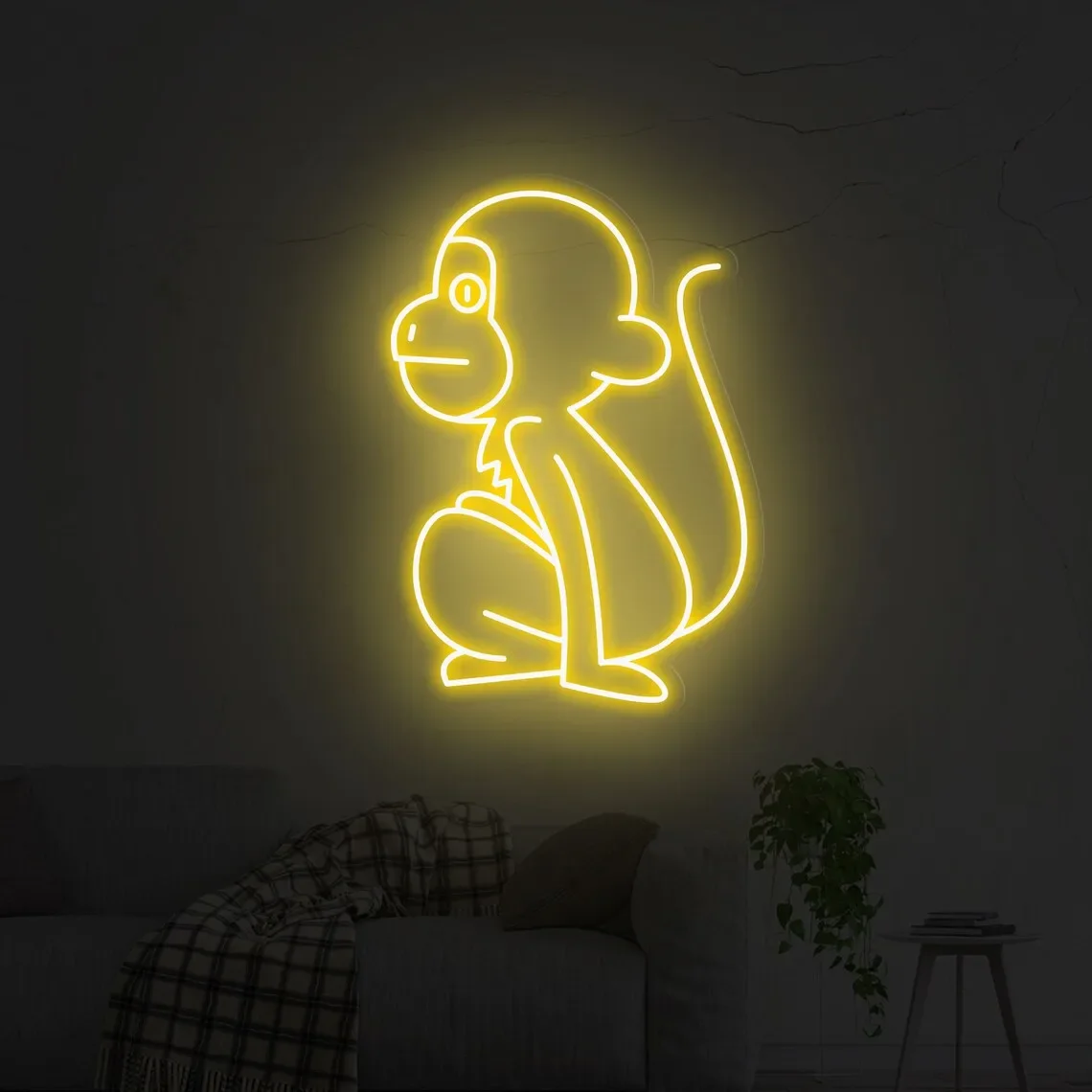 

Monkey Neon Sign for kids room, bar, restaurant, office Living Room Interior Design light | Neon Sign Bedroom | GAME ROOM Sign