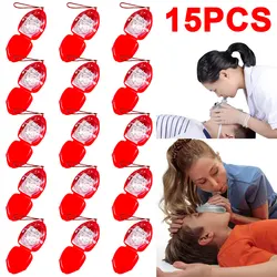 1-20PCS Professional First Aid CPR Breathing Mask Protect Rescuers Artificial Respiration Reuseable With One-way Valve Tools
