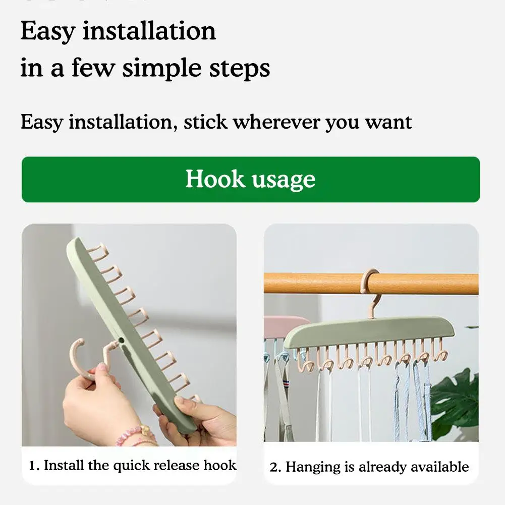 Multifuncional Pendurado Cinto Cabide, Roupa Interior Parede Secagem Dispositivo Rack, Household Wave Hook, Colete De Armazenamento, E2S1