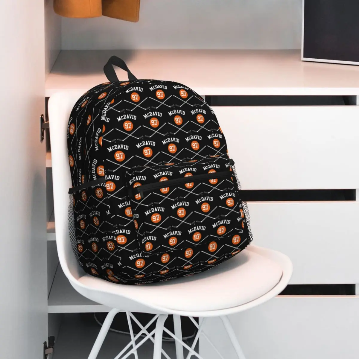 Connor McDavid 97 For Edmonton Oilers Fans Backpack Daypack Large Capacity Boys Girls BookBag School Bag Shoulder Bags Men Women