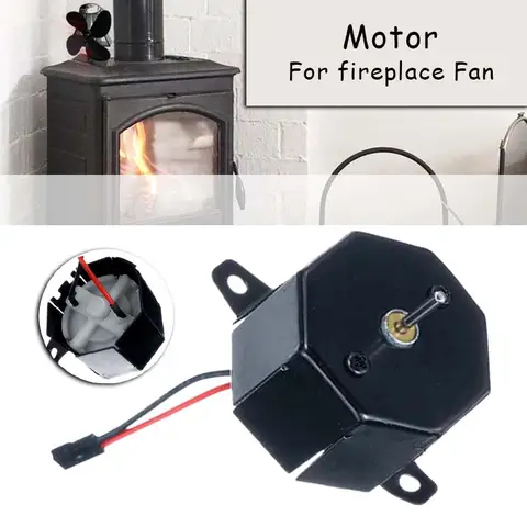 General Fireplace Fan Motor 1450RPM Heat Powered Stove Fan Motor Electric Power Generator Log Wood Burner Fireplace Replacement