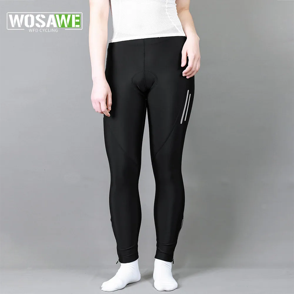 WOSAWE Women Anti-shock Cycling Pants Mountain Bike Cycling Trousers Anti-sweat 5D Anti Slip Padded Gel Racing Bicycle Pants