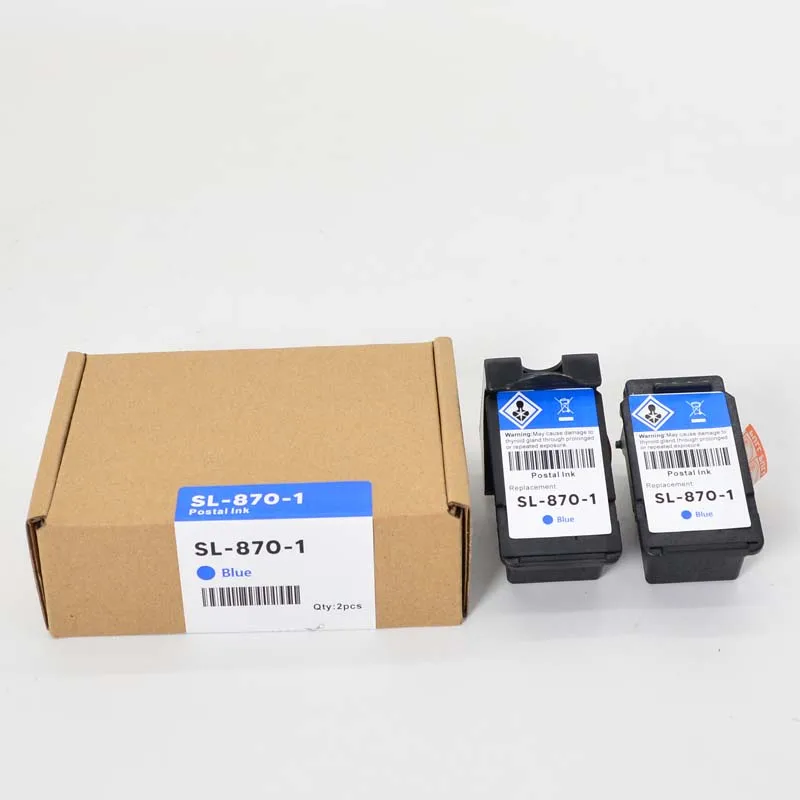 [1x SL-870-1 Blue] Original Remanufactured Postage Ink Cartridge For SendPro ® Mailstation 18 ml Pitney Bowes