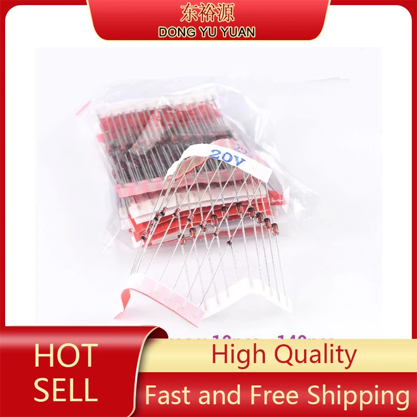 14 значений * 10 шт. = 140 шт. 1/2 Вт 3,3-30 В Ассортиментный набор Новый электронный набор «сделай сам» Стабилитрон 0,5 Вт