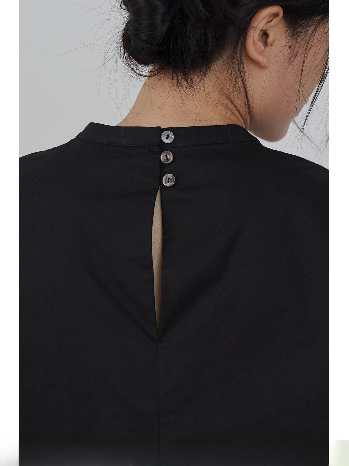 

SOFOON Spring mat Women's round Ne Overhead irt Bla Ba Button Cotton Long Sve Breathable Comfortable Faion