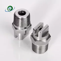 1/4 Hvv Standard Veejet Flat fan Water Spray Nozzle High Impact High pressure ss Industrial Factory Cleaning Dust Removal Nozzle