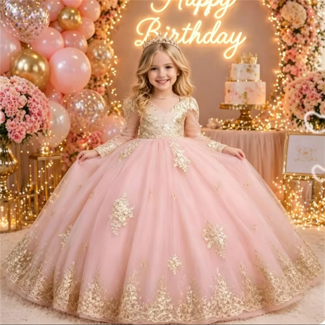 sparkling-flower-girl-dress-for-wedding-tulle-puffy-lace-applique-bow-kids-birthday-party-first-communion-ball-gowns-customized