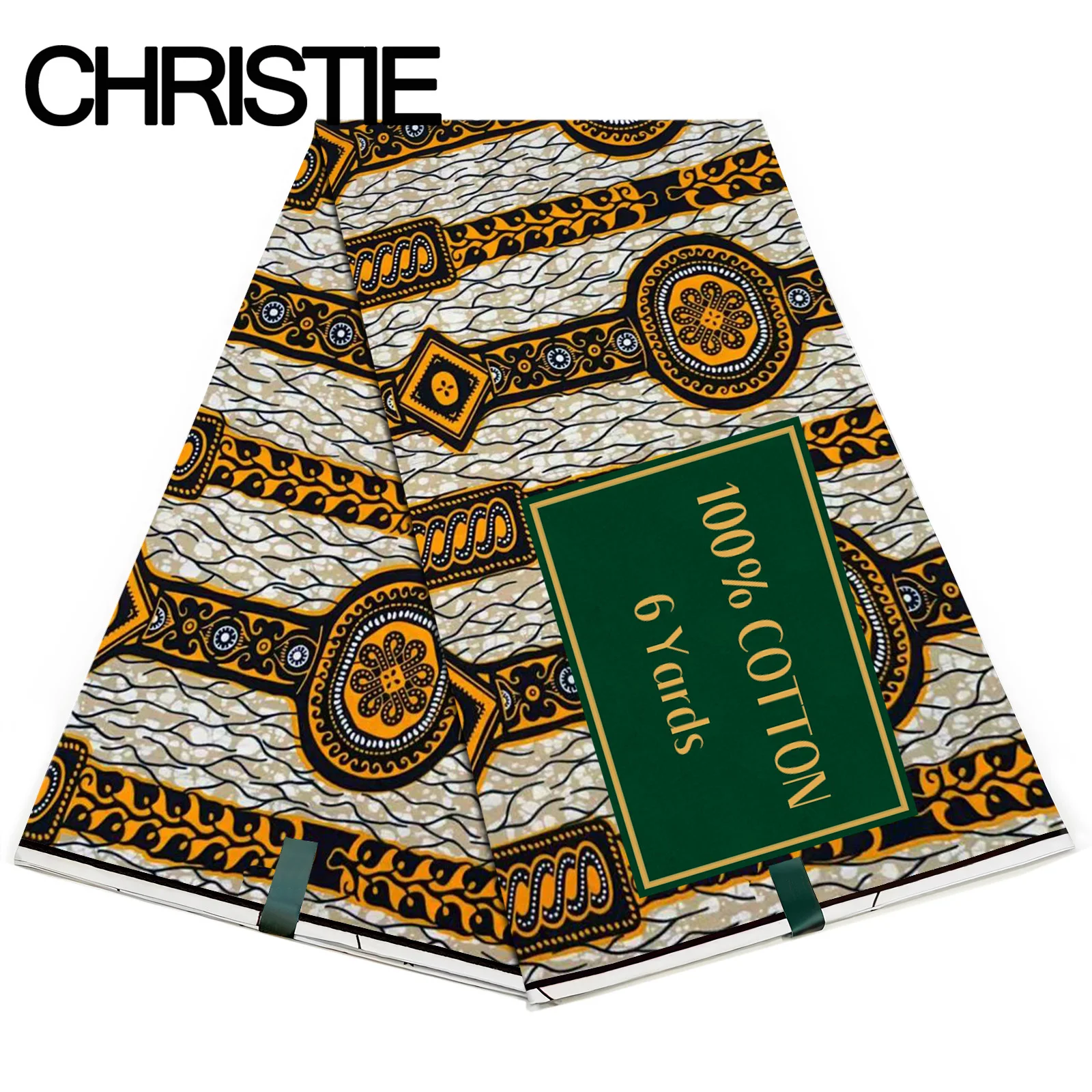 

Лидер продаж, аутентичная ткань Анкара, воск, красочная ткань, 6 ярдов, 100% хлопок для шитья одежды или праздничных платьев, прочный премиум-класса