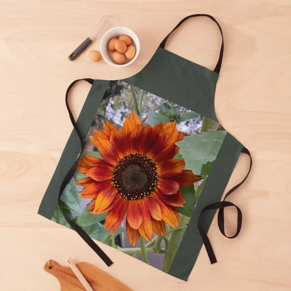 

Fire Sunflower Apron cook wear Kitchen Kawaii Accessories Apron