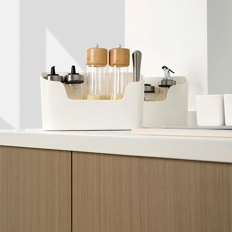 1 Piece Kitchen Wall-Mounted Storage Box Cabinet Door Organizer Multi-Functional Desktop Storage Box Without Punching Wall Organizer Intimates and Socks Organizer Home Storage Rack image 5