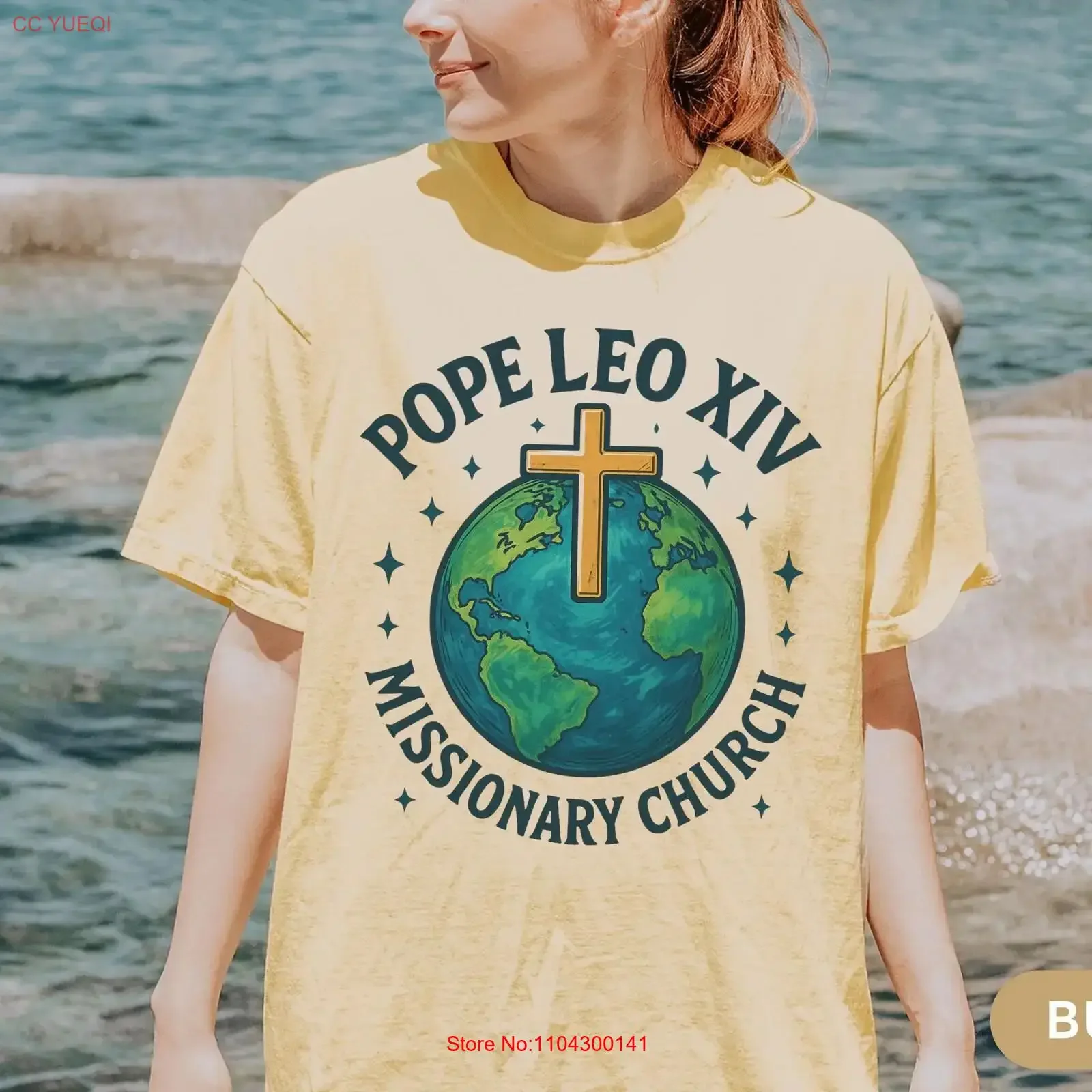 T-shirt Pape Léon XIV Nouveau 14 Missionnaire Église Catholique Vicaire de Christ Vatican Clé Habemus Papam 2025 Papal vintage Lavé