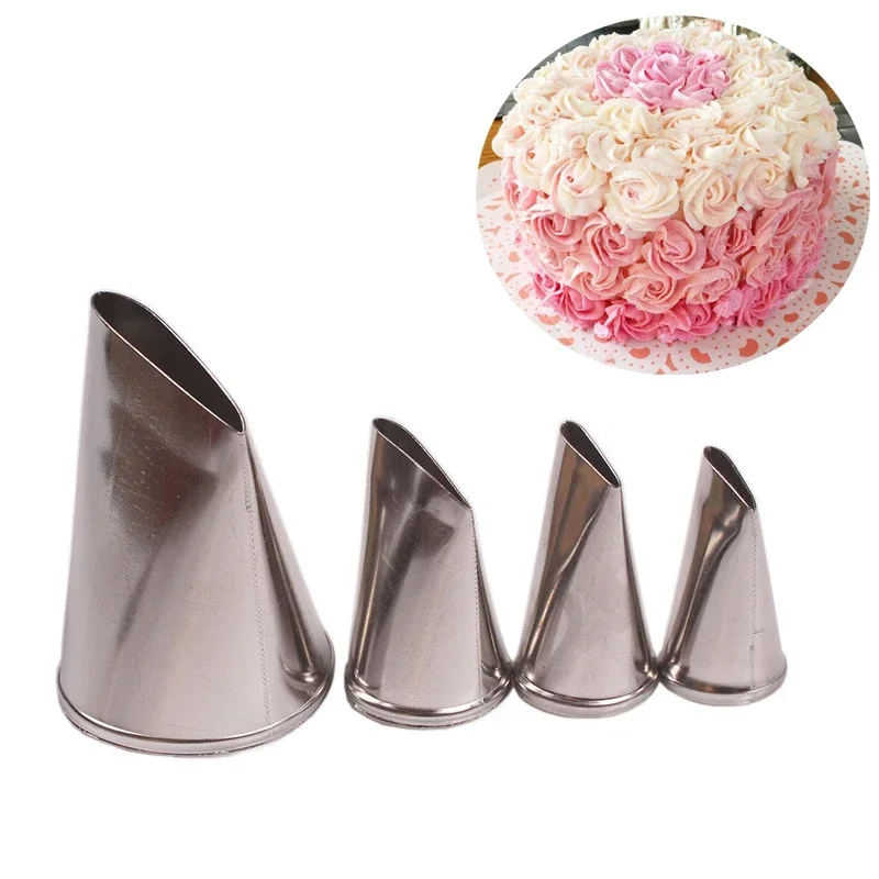 Rose Flower Icing Piping Nozzles For Decorating Cakes Cream Fondant Cupcake Pastry Nozzles Stainless Steel Cake Decorating