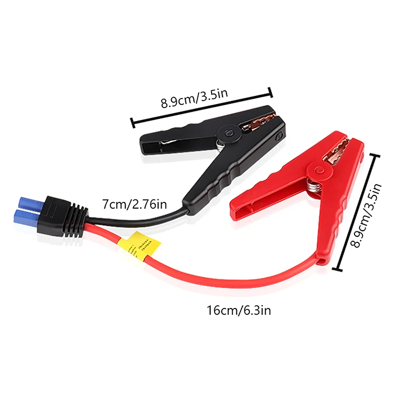 Klem Kabel Lompat Baterai Darurat, Perangkat Starter 12V, Klip Buaya Starter Lompat, Konektor Steker EC5 untuk Mobil Truk