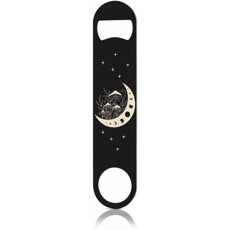 

Wild Mushrooms Stainless Steel Bottle Opener Abstract Mystical Cosmic Moon Phases and Rituals Star Flat Beer Bottle Opener Keyc