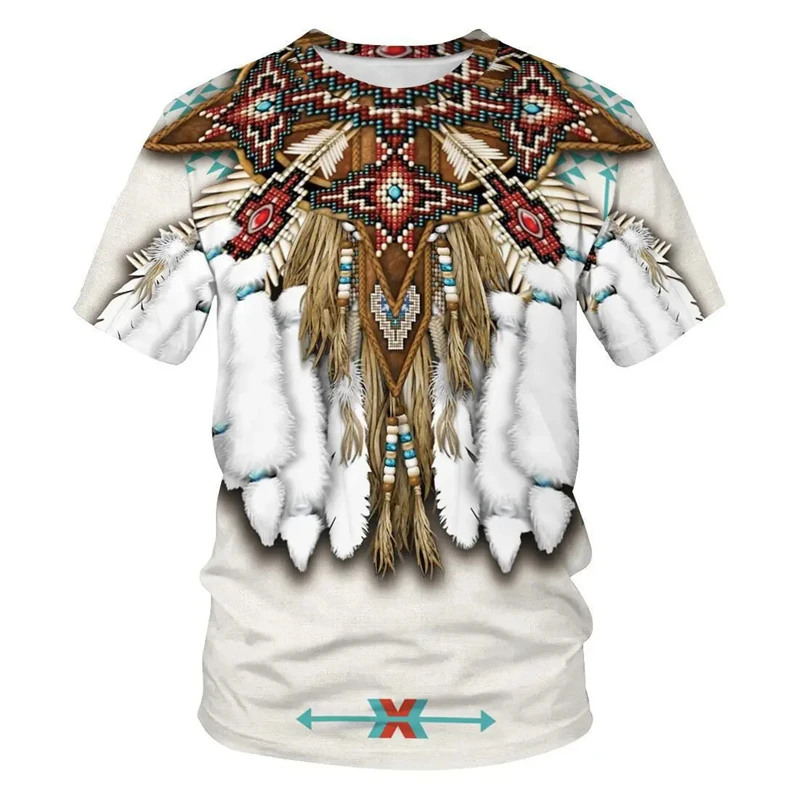 2024 T Shirt For Men Clothing Unisex Indian Style 3D Print T-shirts Summer Male Tops Short Sleeve Fashion Casual Oversized Tees