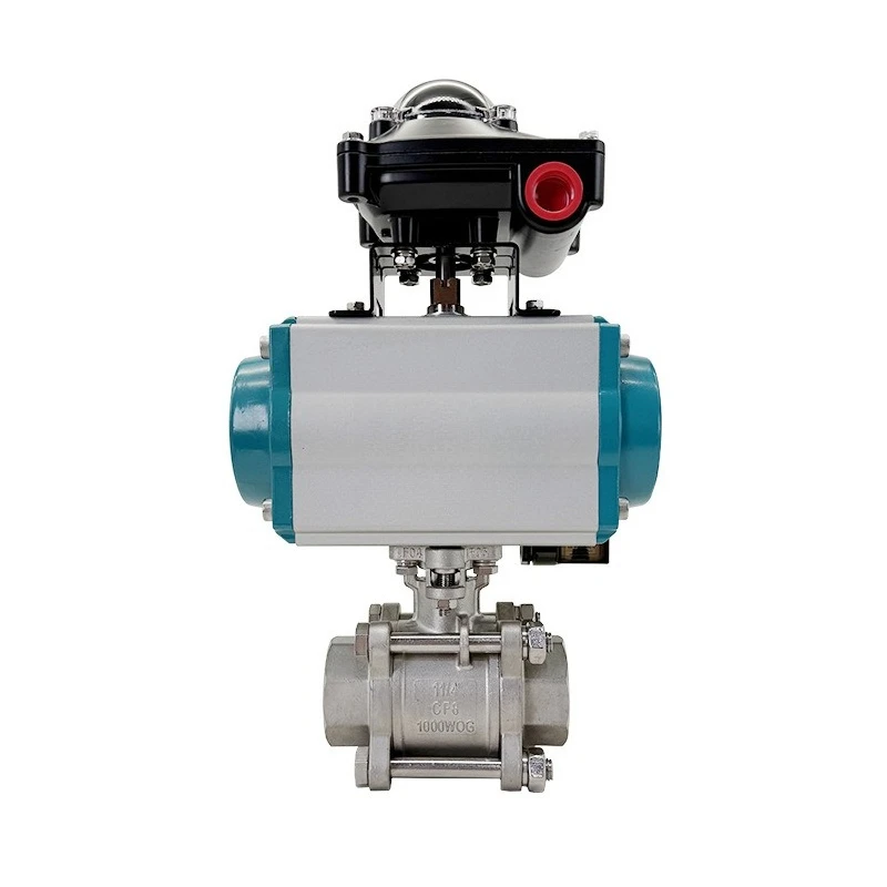 Pneumatic Threaded Ball Valve 304/316 Stainless Steel Three-piece High Temperature Steam Wire Valve