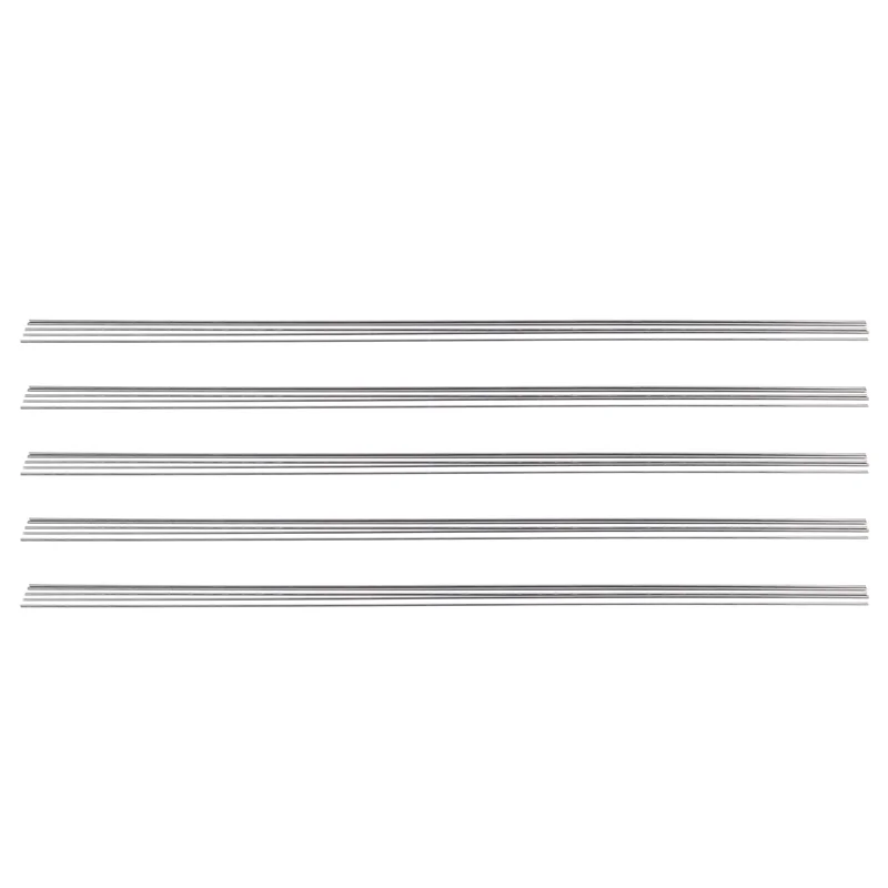 Barra tonda circolare con asse di movimento in acciaio inossidabile da 25 pezzi 500 mm x 2 mm Bar-AT64