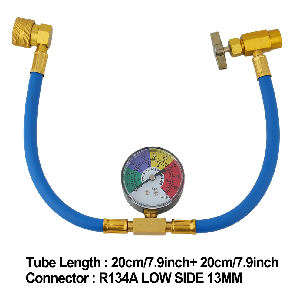 Car Air Conditioning Recharge Measuring Kit Hose Gas Gauge r134a, Maximum Endurance, Suitable for American and European Vehicles