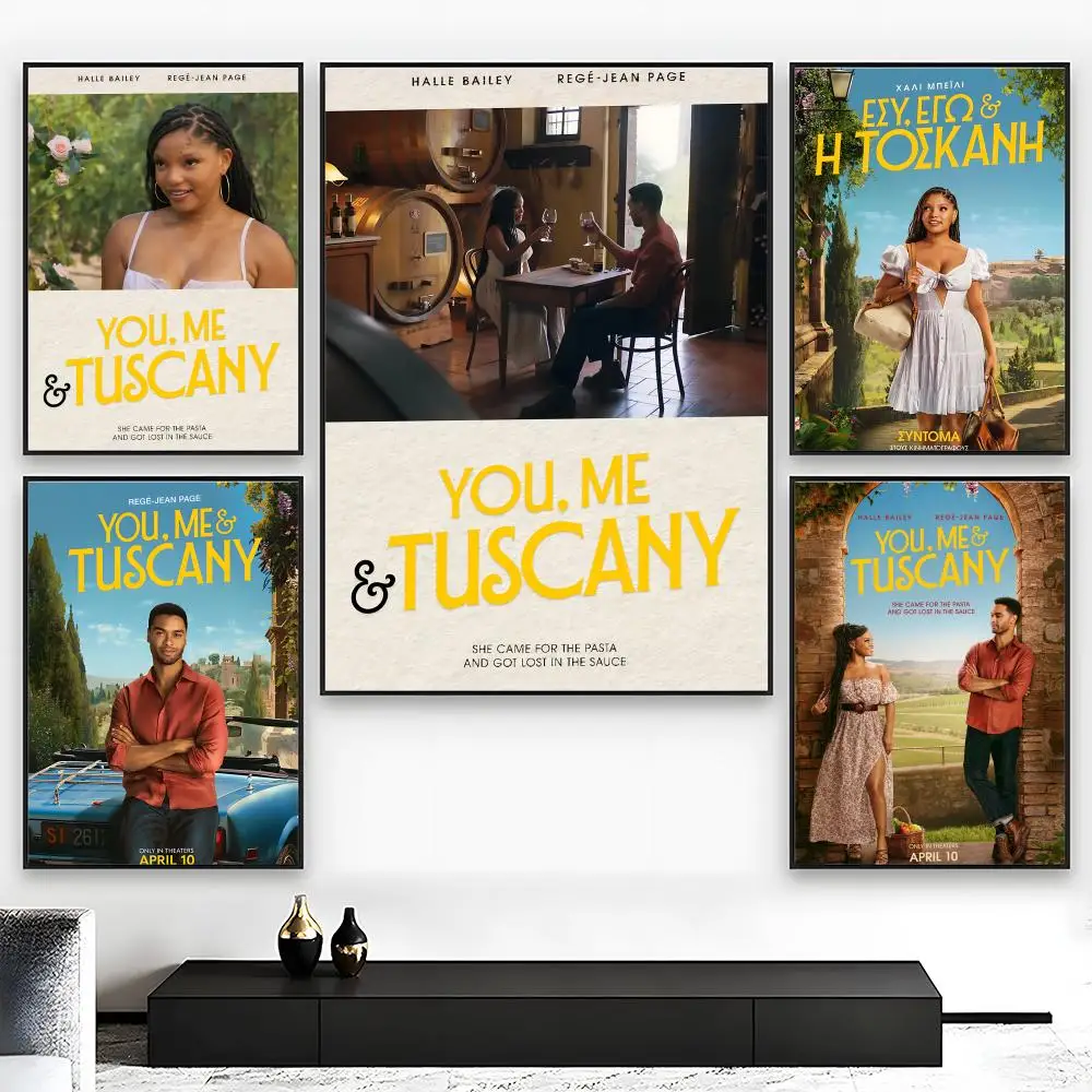 Sun-Drenched Romantic Y-You Me Tuscany Movie Style Poster High-Grade For Home Room Bar Cafe Decoration Art & Present