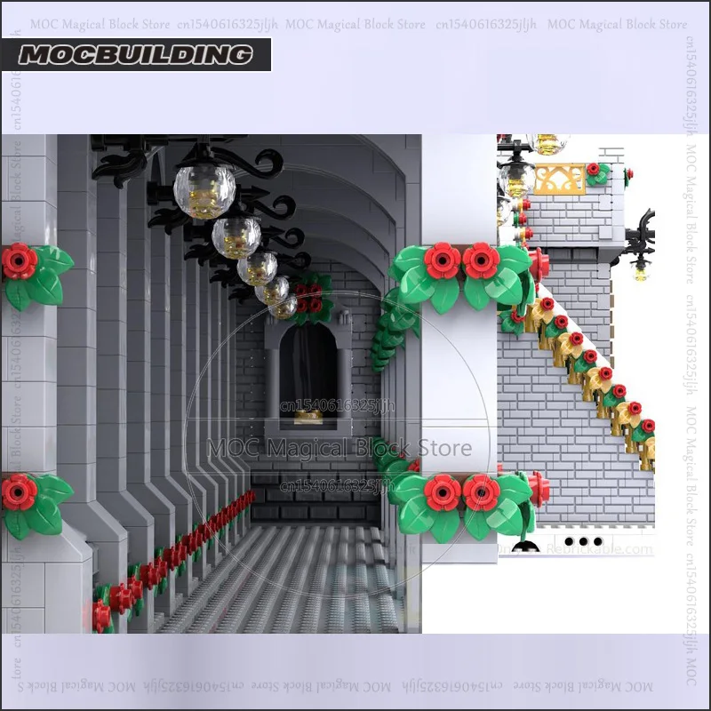 Modulare Tunnel Für Winter Dorf MOC Bausteine Saisonale Weihnachten Technologie Ziegel Burg Architektur Spielzeug Weihnachten Geschenke